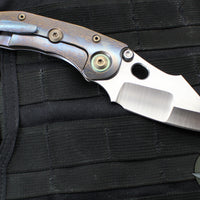 Borka Blades Custom Stitch- Cosmic Finished Titanium Handles and Clip- Satin Nightmare Grind Blade USN 2023