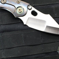 Borka Blades Custom Stitch- Cosmic Finished Titanium Handles and Clip- Satin Nightmare Grind Blade USN 2023