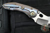 Borka Blades Custom Stitch- Cosmic Finished Titanium Handles and Clip- Satin Nightmare Grind Blade USN 2023