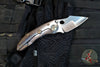 Borka Blades Custom Stitch- Cosmic Finished Titanium Handles and Clip- Satin Nightmare Grind Blade