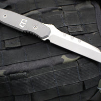 Blackside Customs Americana- Reverse Tanto Edge- Two-Tone Gray Matter Blade Finish- Titanium Handle Scales BSC-AM-TTGM-TI  *Scratch Discount