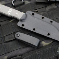 Blackside Customs Americana- Reverse Tanto Edge- Two-Tone Gray Matter Blade Finish- Titanium Handle Scales BSC-AM-TTGM-TI