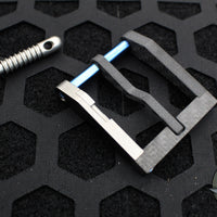 Blackside Customs Modular Belt Buckle- Carbon Fiber with Blue Titanium Hardware - with Hidden Handcuff Key