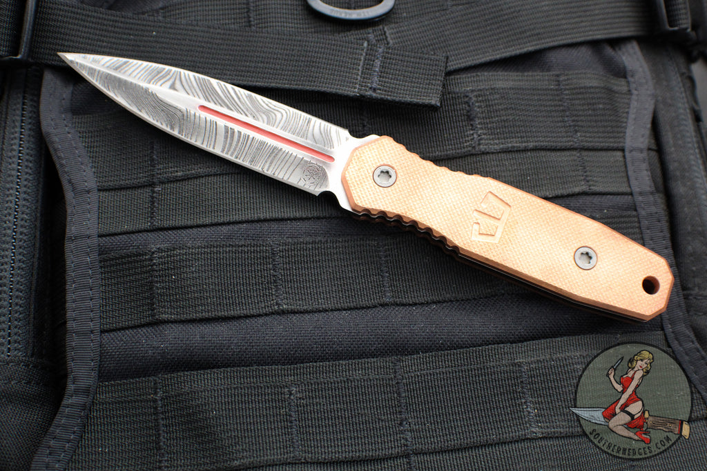 Blackside Customs Phase 7 SDM- Double Edge Dagger- Copper Handle- Beskar Redline Finish BSC-P7SDM-CU-BESKARREDLINE