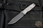 Blackside Customs Plan B Fixed Blade - Black Finish- Black Camo Carbon Scales BSC-PB-BLK-BLKCC