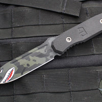 Blackside Customs Plan B Fixed Blade - Black G-10 Handle Scales- Black Camo Flying Tiger Graphic BSC-PB-BLK-FLYINGTIGER