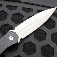 Blackside Customs Phase 7 SDM- Double Edge Dagger - Black G-10 Handle Scales- Magnacut Gray Matter Finished Blade BSC-P7SDM-BLK-GM