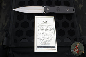 Blackside Customs Phase 7 SDM- Double Edge Dagger - Carbon Fiber Scales- Magnacut Stonewash Blade BSC-P7SDM-CF-SW