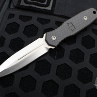 Blackside Customs Phase 7 SDM- Double Edge Dagger - Carbon Fiber Scales- Magnacut Stonewash Blade BSC-P7SDM-CF-SW