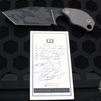 Blackside Customs/Strider Knives SLCC Fixed Blade- Tanto Edge- Titanium Scale- Black Multicam Blade Finish