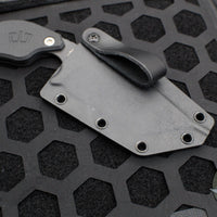 Blackside Customs/Strider Knives SLCC Fixed Blade- Tanto Edge- Black G-10 Scale- Black Blade Finish