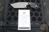 Blackside Customs/Strider Knives SLCC Fixed Blade- Tanto Edge- Black G-10 Scale- Gray Matter Blade Finish