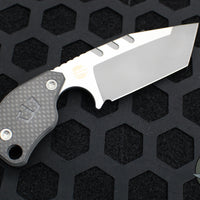 Blackside Customs/Strider Knives SLCC Fixed Blade- Tanto Edge- Carbon Fiber Scale- Two Tone Gray Matter Blade Finish
