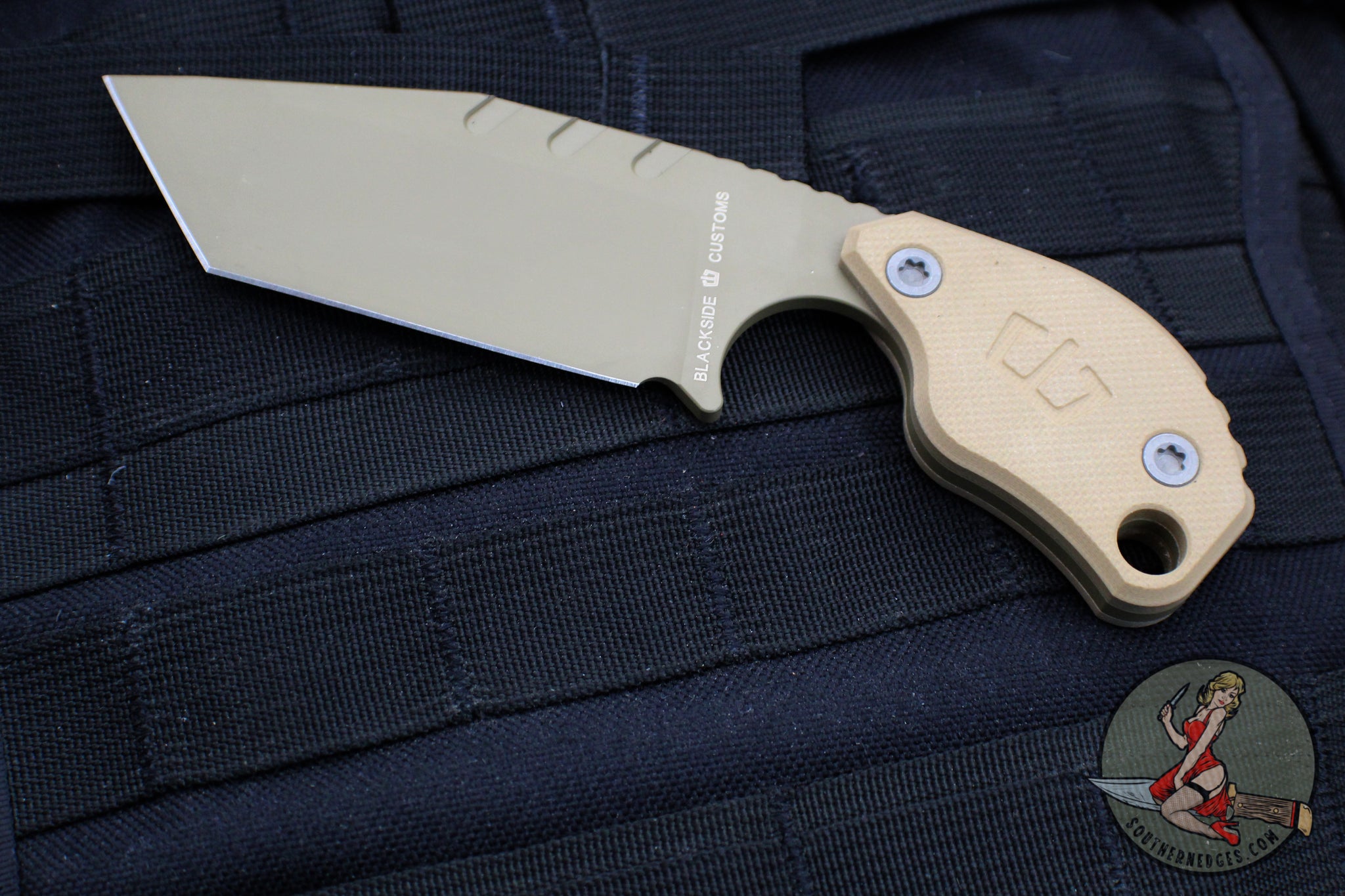 Blackside Customs/Strider Knives SLCC Fixed Blade- Tanto Edge- Coyote ...