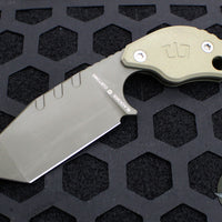 Blackside Customs/Strider Knives SLCC Fixed Blade- Tanto Edge- OD Green G-10 Scale- OD Green Blade Finish