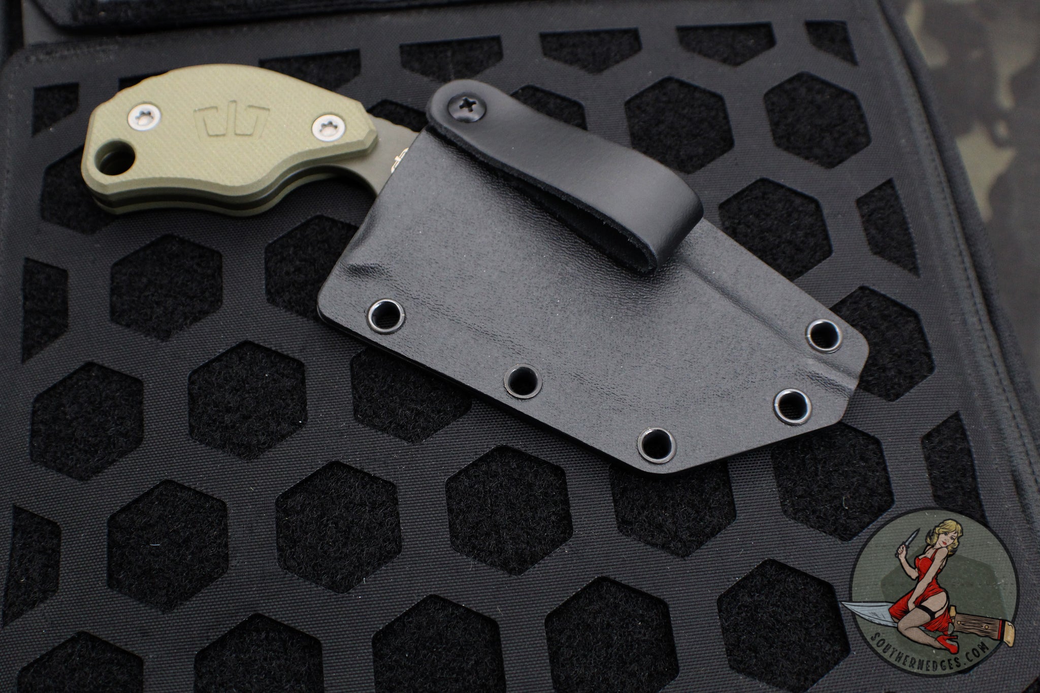 Blackside Customs/Strider Knives SLCC Fixed Blade- Tanto Edge- OD Gree ...