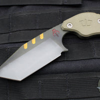 Blackside Customs/Strider Knives SLCC Fixed Blade- Tanto Edge- Bounty Hunter Edition- OD Green G-10 Scale