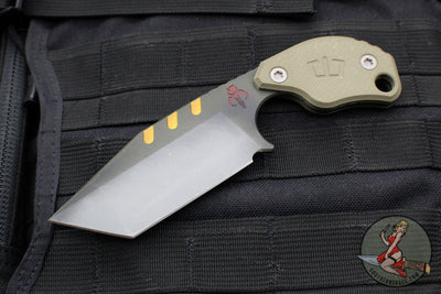 Blackside Customs/Strider Knives SLCC Fixed Blade- Tanto Edge- Bounty Hunter Edition- OD Green G-10 Scale