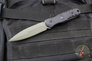 Blackside Customs Phase 7- Double Edge Dagger - Black Aluminum Scales- Tritium Inlay- OD Green PBS27 Steel Blade BSC-P7-BLKAL-TRIT-OD