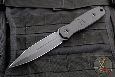 Blackside Customs Phase 7 SDM- Double Edge Dagger - Black G-10 Handle Scales- Black Finished Magnacut Blade BSC-P7SDM-BLK-BLK