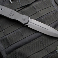 Blackside Customs Phase 7 SDM- Double Edge Dagger - Black G-10 Handle Scales- Black Finished Magnacut Blade BSC-P7SDM-BLK-BLK