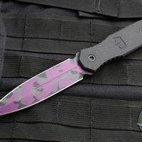 Blackside Customs Phase 7 SDM- Double Edge Dagger - Black G-10 Handle Scales- Grimace Camo Finished Magnacut Blade BSC-P7SDM-BLK-GRIMACE