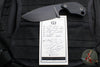 Blackside Customs/Strider Knives SLCC Fixed Blade- Drop Point Edge- Black G-10 Scale- Black Finished Magnacut Blade