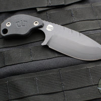 Blackside Customs/Strider Knives SLCC Fixed Blade- Drop Point Edge- Black G-10 Scale- Black Finished Magnacut Blade