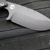 Blackside Customs/Strider Knives SLCC Fixed Blade- Drop Point Edge- Black G-10 Scale- Black Finished Magnacut Blade