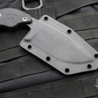 Blackside Customs/Strider Knives SLCC Fixed Blade- Drop Point Edge- Black G-10 Scale- Black Finished Magnacut Blade