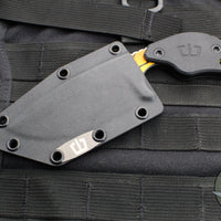 Blackside Customs/Strider Knives SLCC Fixed Blade- Drop Point Edge- Black G-10 Scale- Borderlands Finished Magnacut Blade