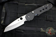 Spyderco Smock Flipper Carbon Fiber Handle Satin Hollow Ground Wharncliffe Button Lock C240CFP