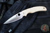 Spyderco Native Chief Folding Knife- Brown Micarta Handle- Cru-Wear Satin Blade C244MPCW