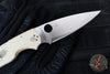 Spyderco Native Chief Folding Knife- Brown Micarta Handle- Cru-Wear Satin Blade C244MPCW
