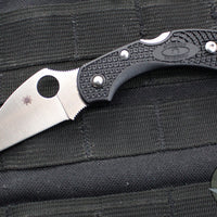 Spyderco Dragonfly Compact Folding Knife- Wharncliffe Edge- Black FRN Handle- Satin Blade C28FPWCBK2