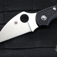 Spyderco Dragonfly Compact Folding Knife- Wharncliffe Edge- Black FRN Handle- Satin Blade C28FPWCBK2