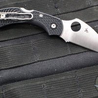 Spyderco Dragonfly Compact Folding Knife- Wharncliffe Edge- Black FRN Handle- Satin Blade C28FPWCBK2