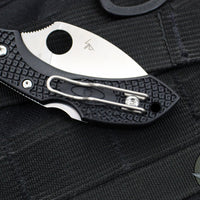 Spyderco Dragonfly Compact Folding Knife- Wharncliffe Edge- Black FRN Handle- Satin Blade C28FPWCBK2