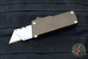 Chaves Knives C.H.U.B. OTF Knife - Crosshatch Pattern Brown Handle