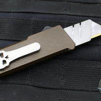 Chaves Knives C.H.U.B. OTF Knife - Crosshatch Pattern Brown Handle