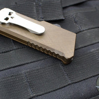 Chaves Knives C.H.U.B. OTF Knife - Crosshatch Pattern Brown Handle