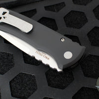 Chaves Protech Knives- Redencion 229- OTS Auto- Tanto Edge- Black Handle- Stonewash Blade