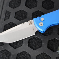 Chaves Protech Knives- Redencion 229- OTS Auto- Tanto Edge- Blue Handle- Stonewash Blade