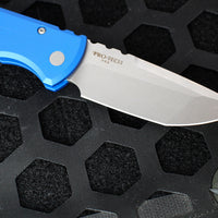 Chaves Protech Knives- Redencion 229- OTS Auto- Tanto Edge- Blue Handle- Stonewash Blade