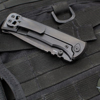 Chaves Knives Integral Redencion 229 Folder- Drop Point- Black PVD Finished Titanium Handle- Black PVD Finished Blade