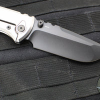 Chaves Knives Integral Redencion 229 Folder- Drop Point- Bright Stonewash Titanium Handle- Stonewash DLC Finished Blade