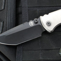 Chaves Knives Integral Redencion 229 Folder- Tanto Edge- Bright Stonewash Titanium Handle- Stonewash DLC Finished Blade