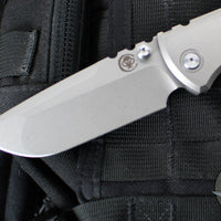 Chaves Knives Integral Redencion 229 Folder- Drop Point- Titanium Handle- Stonewash Finished Blade