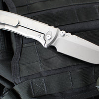 Chaves Knives Integral Redencion 229 Folder- Drop Point- Titanium Handle- Stonewash Finished Blade