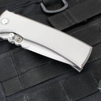 Chaves Knives Integral Redencion 229 Folder- Drop Point- Titanium Handle- Stonewash Finished Blade
